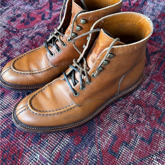 Men’s Grant Stone Brown Leather Boots - Picture 2 of 9